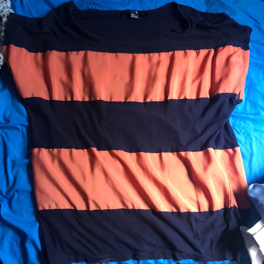 Rustic brown and navy blue shirt